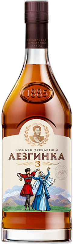 Коньяк трехлетний ординарный "Лезгинка" (медиум)