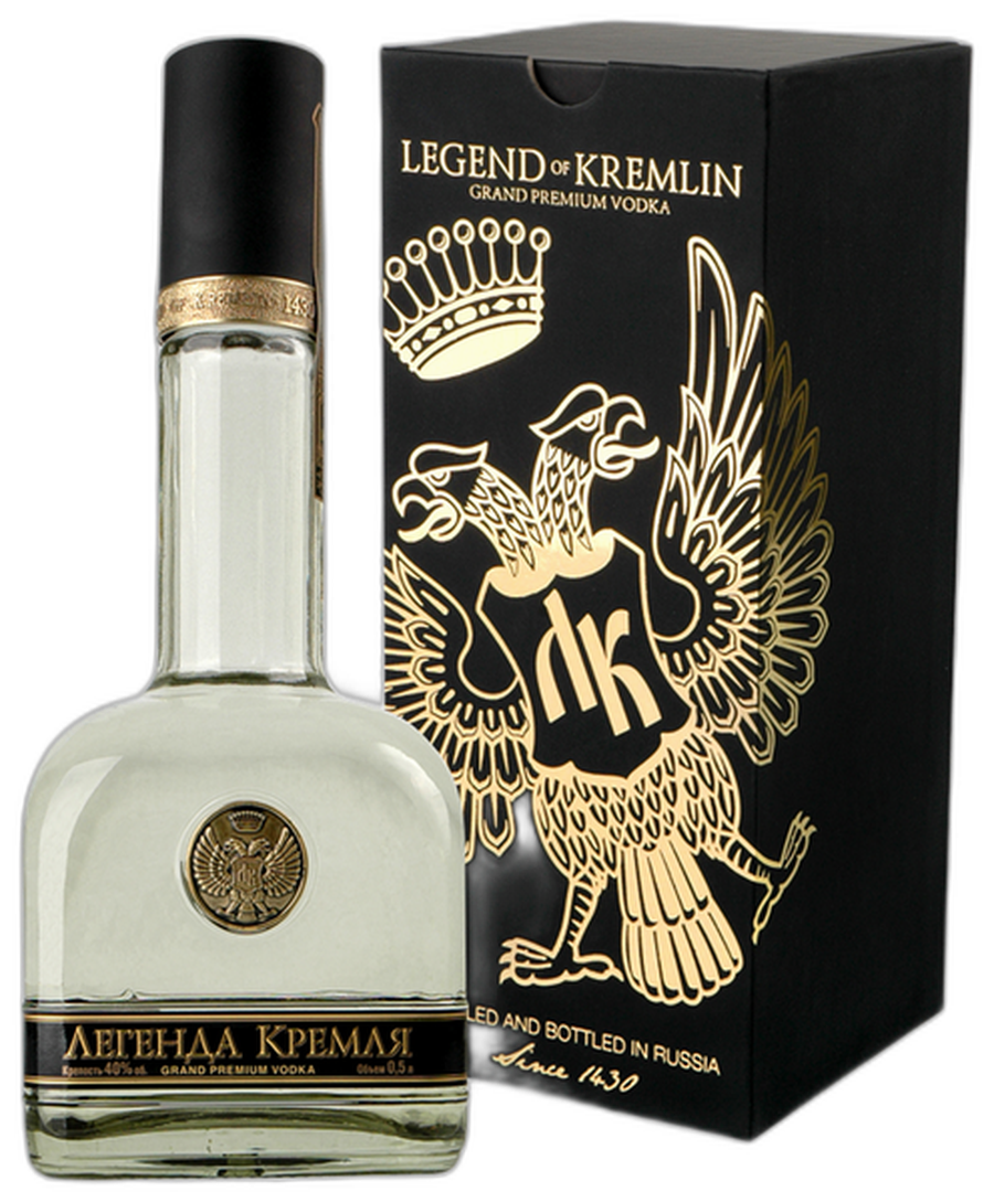 Водка "ЛЕГЕНДА КРЕМЛЯ" 0,7л 40% в футляре