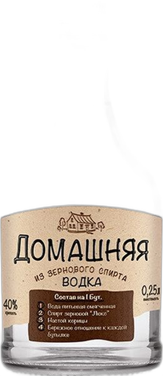 Водка "ПИТЕЙНЫЙ ДОМ ДОМАШНЯЯ " 0,25