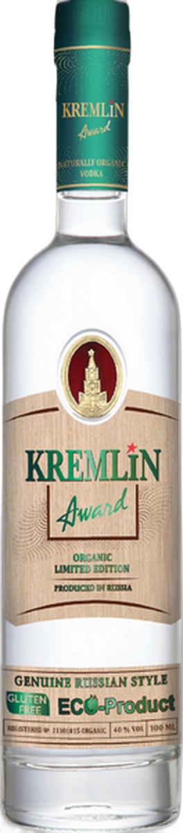 Водка "КРЕМЛИН ЭВОРД Органик Лимитед Эдишн" ("KREMLIN AWARD Organic Limited Edition")