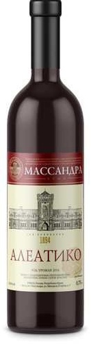 Алеатико сухое красное 0,75л Массандра