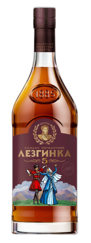 Коньяк пятилетний ординарный "Лезгинка"