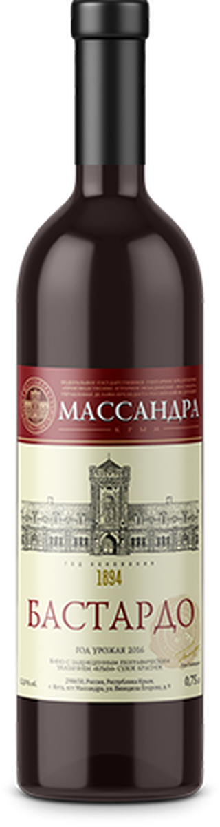Бастардо красное сухое Массандра 0,75л