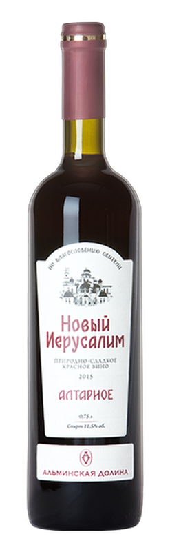 НОВЫЙ ИЕРУСАЛИМ АЛТАРНОЕ красное природно-полусладкое 0,75л