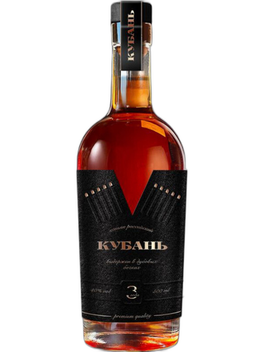 Коньяк российский трехлетний "Кубань"