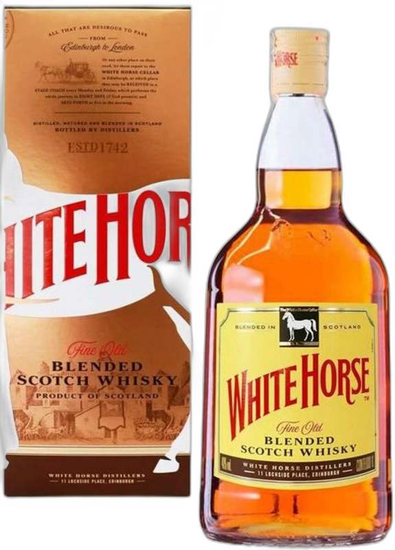 Виски купажирoванный "White Horse Blended Scotch Whisky" 0.7 л.