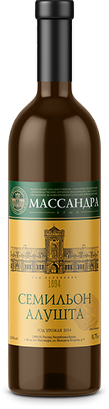 Семильон Алушта  бел.сух. 0,75л Массандра