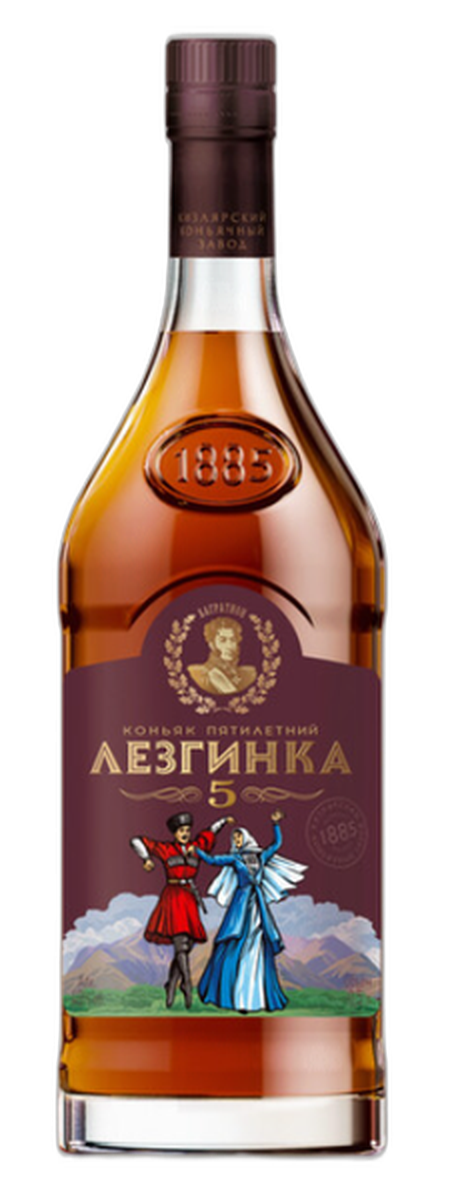 Коньяк пятилетний ординарный "Лезгинка"