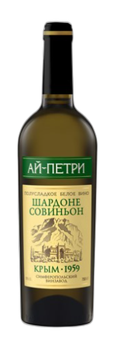 Вино полусладкое белое «Шардоне Совиньон»