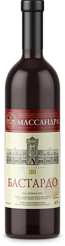 Бастардо красное сухое Массандра 0,75л